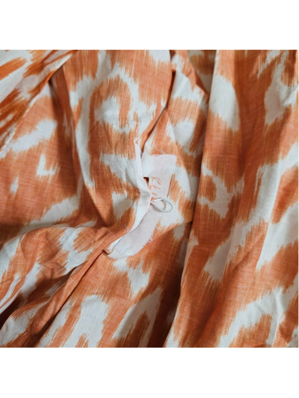 Jim Thompson Orange White Wrap Kaftan Boho Free Size Cotton NWT *READ* - Picture 6 of 9
